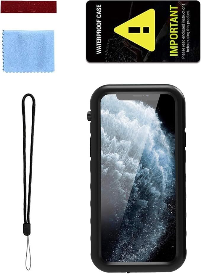 For iPhone Xr Waterproof Case, IP68 Fully Sealed with Built-in Screen Protector