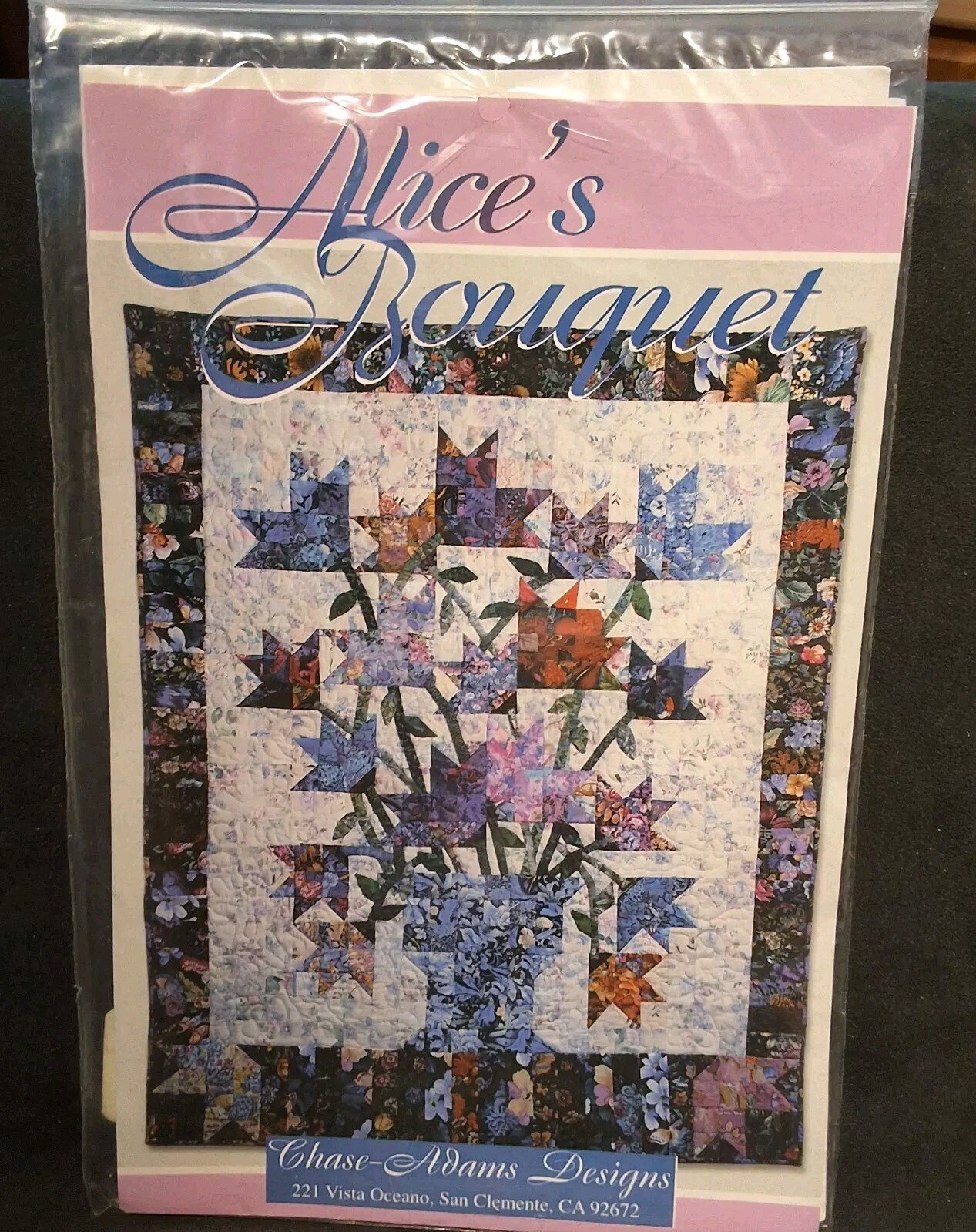 Alice's Bouquet 1999 Chase-Adams Designs SCA105 Flowers #6414 NEW 36x46