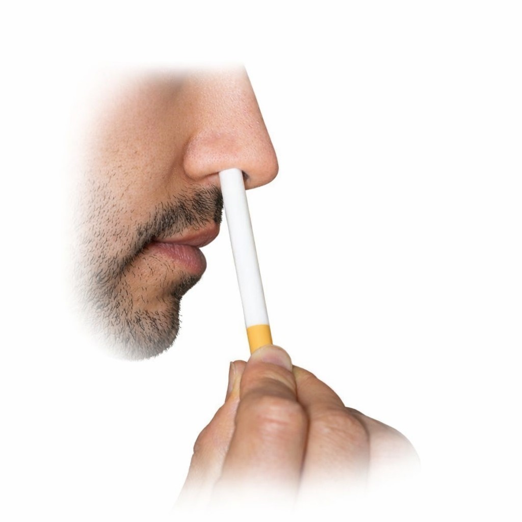 Vanishing Cigarette Up Nose Illusion - Easy to do - Self Working Magic Trick