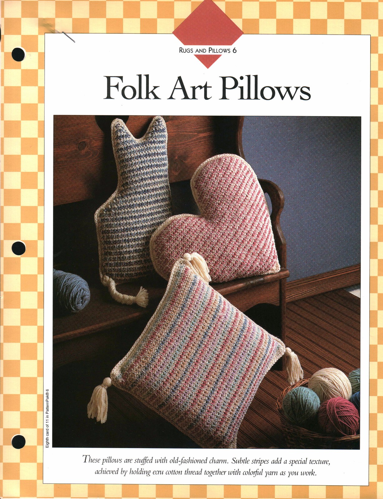 Folk Art Pillows - Rugs & Pillows 6 | Vanna Crochet Faves 85060-I
