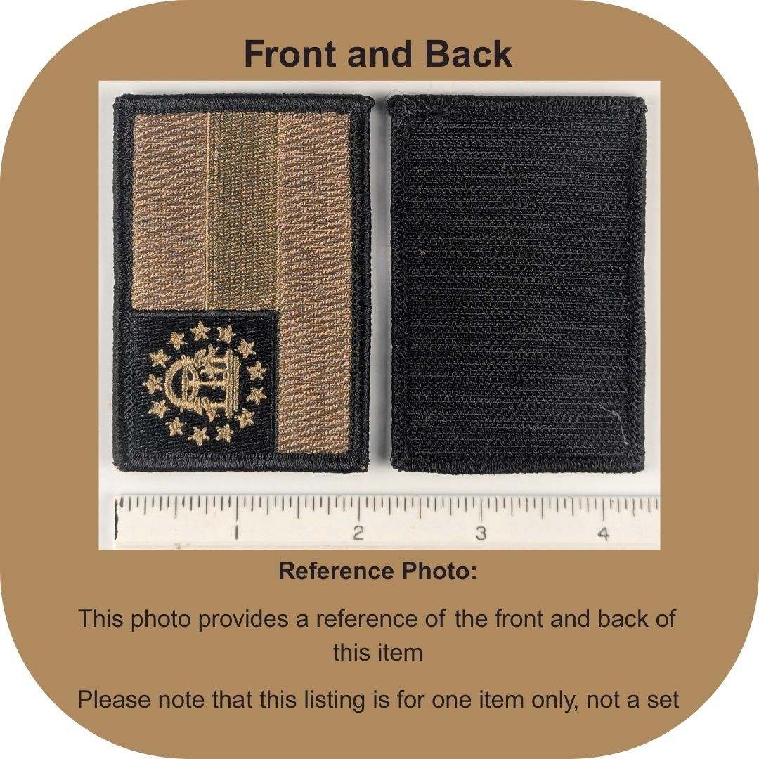 Georgia State Flag Patch; Subdued Coyote Brown OCP; Hook Fastener Tactical Patch
