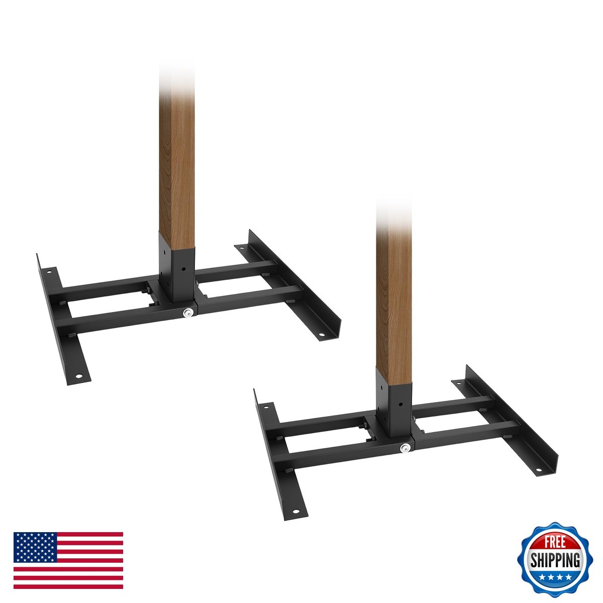 JTZFD 2X4 Shooting Target Stand Base, Double T-Shaped Steel Targets - 2 Set