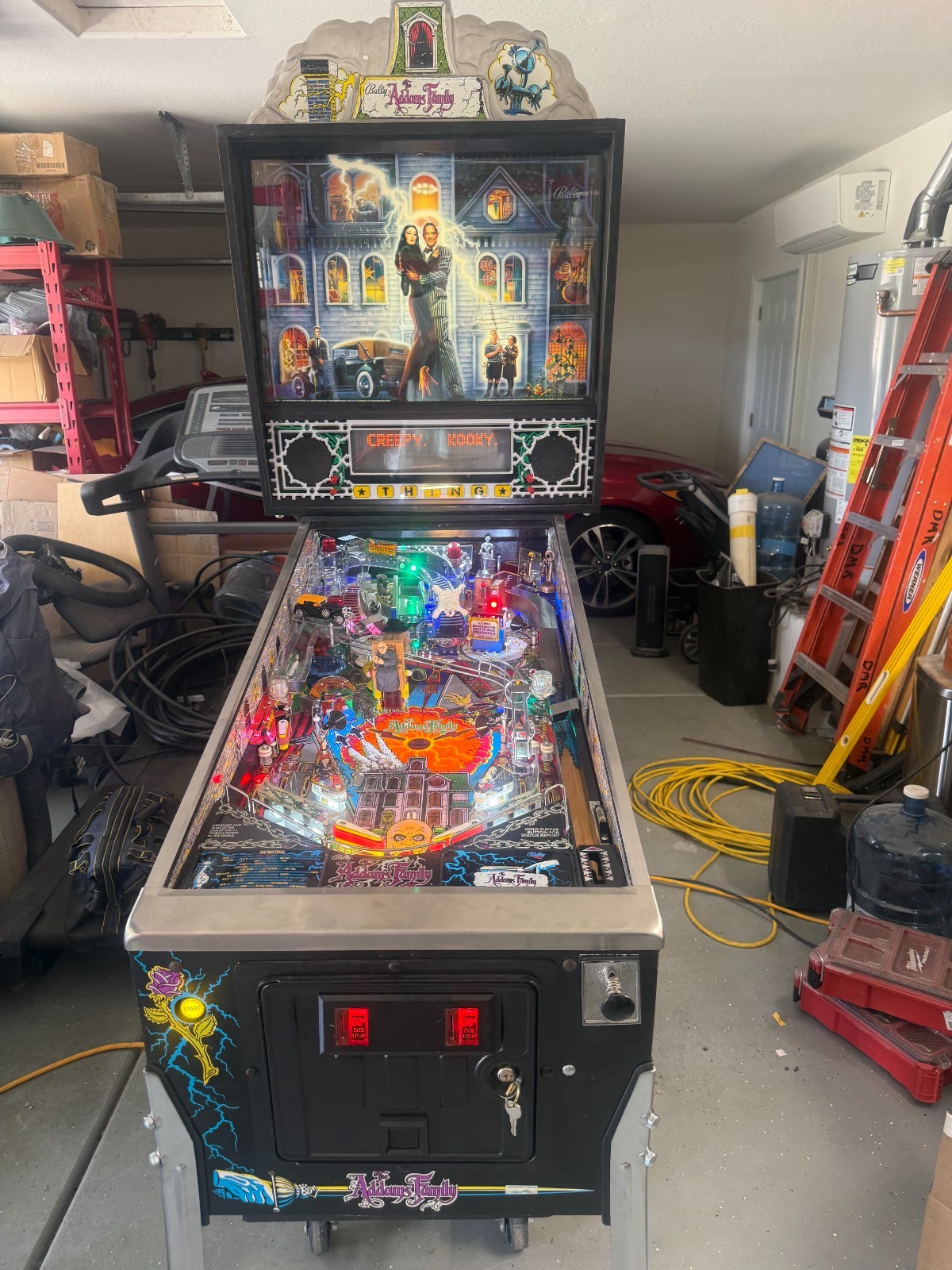Addams Family Pinball Machine . Insane restoration! New playfield!