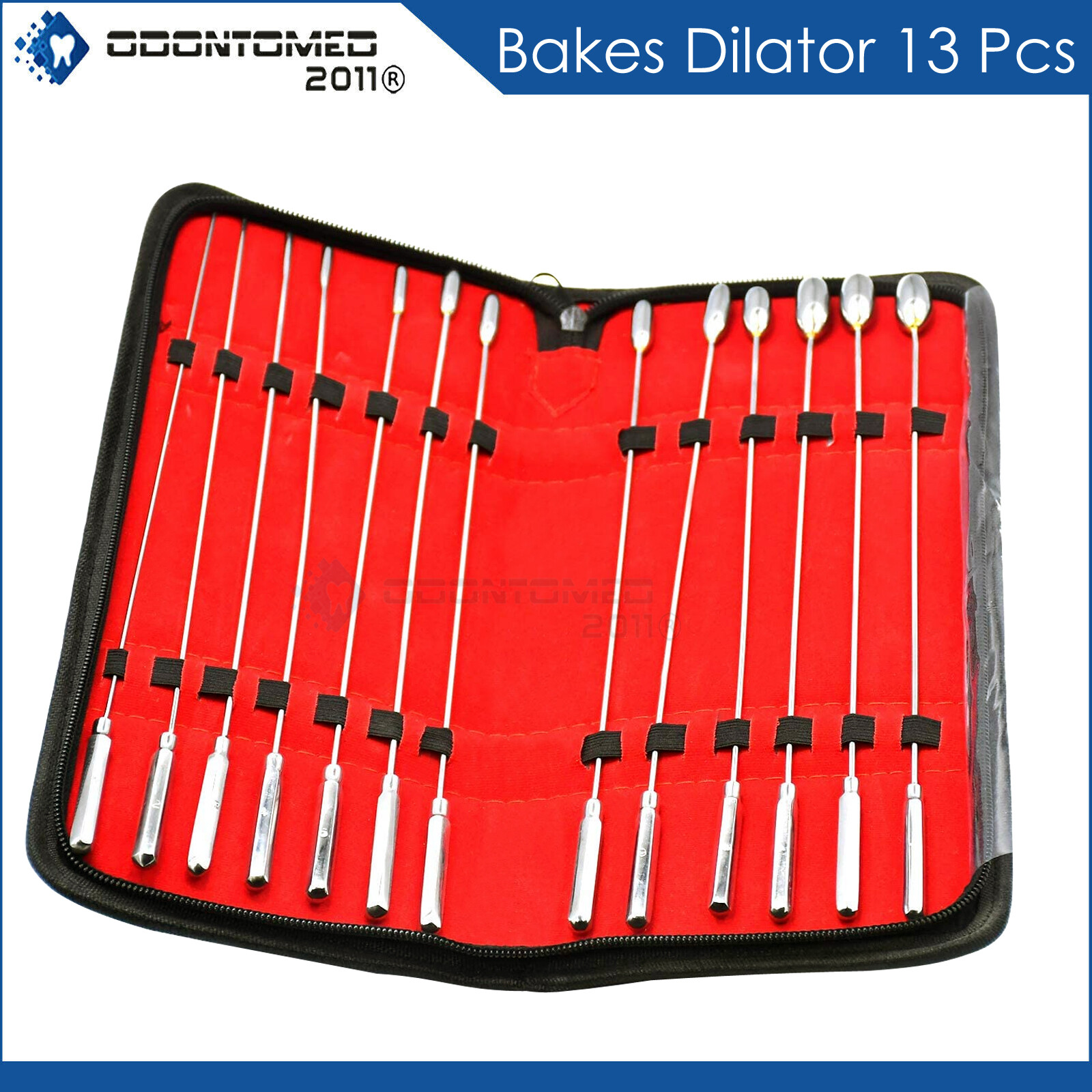 Bakes Rosebud Sounds Dilator Set of 13 Pieces In Zipper Case