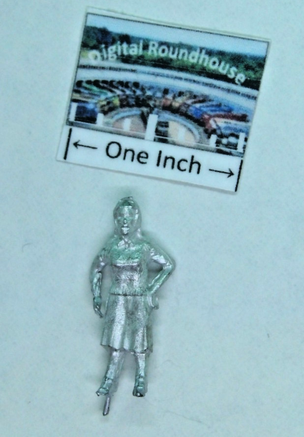 Digital Roundhouse S scale Woman with Hands on Hips - More Below
