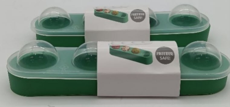 Green Food Mold Tray Set of 2 Freezer Safe Sphere Ice Molds - Horizon Group USA