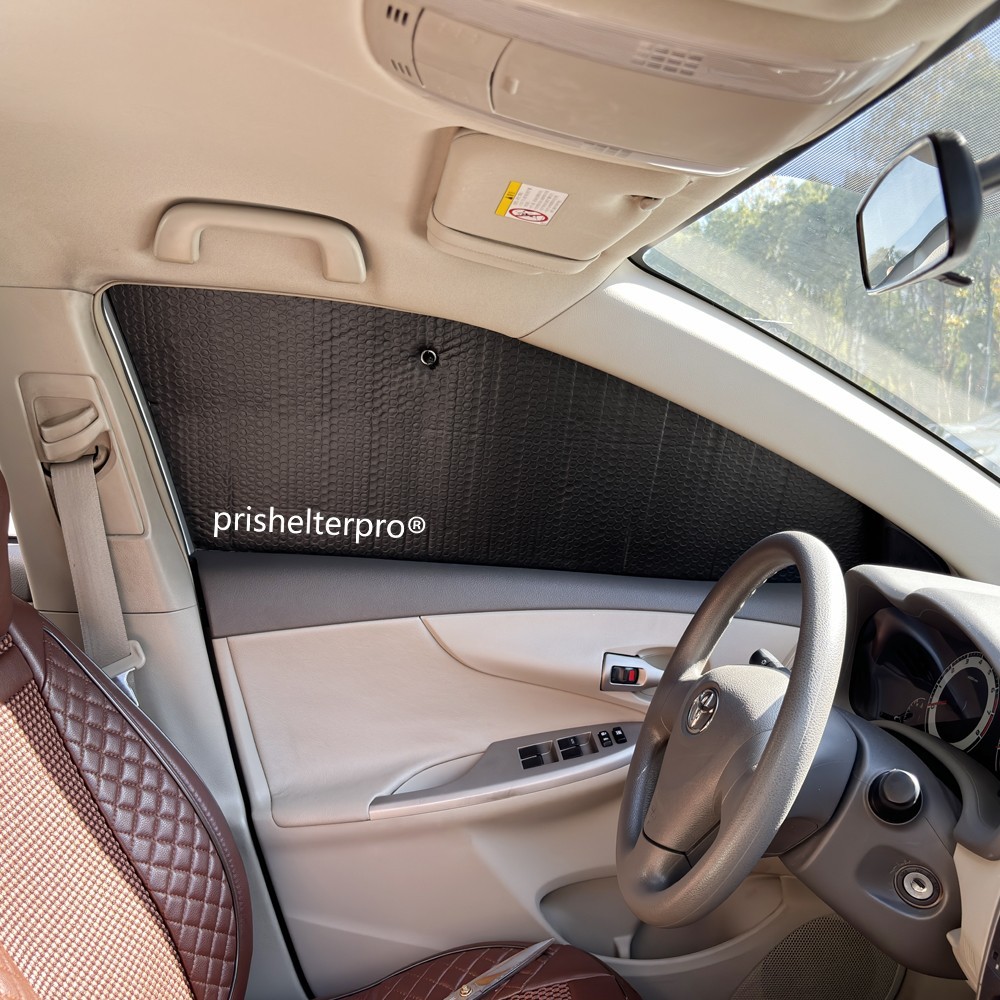 Fit For Corolla 2009-2013 Side Window Black Silver Camp Privacy Sunshade 4pcs