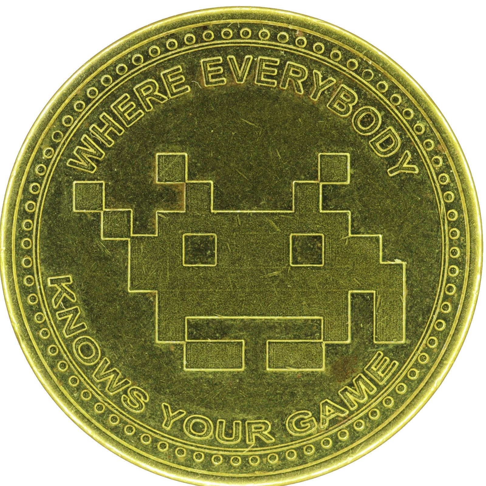 PINTS & PIXELS Video Arcade Token Space Invaders Cheers Themed Pint's and Pixels