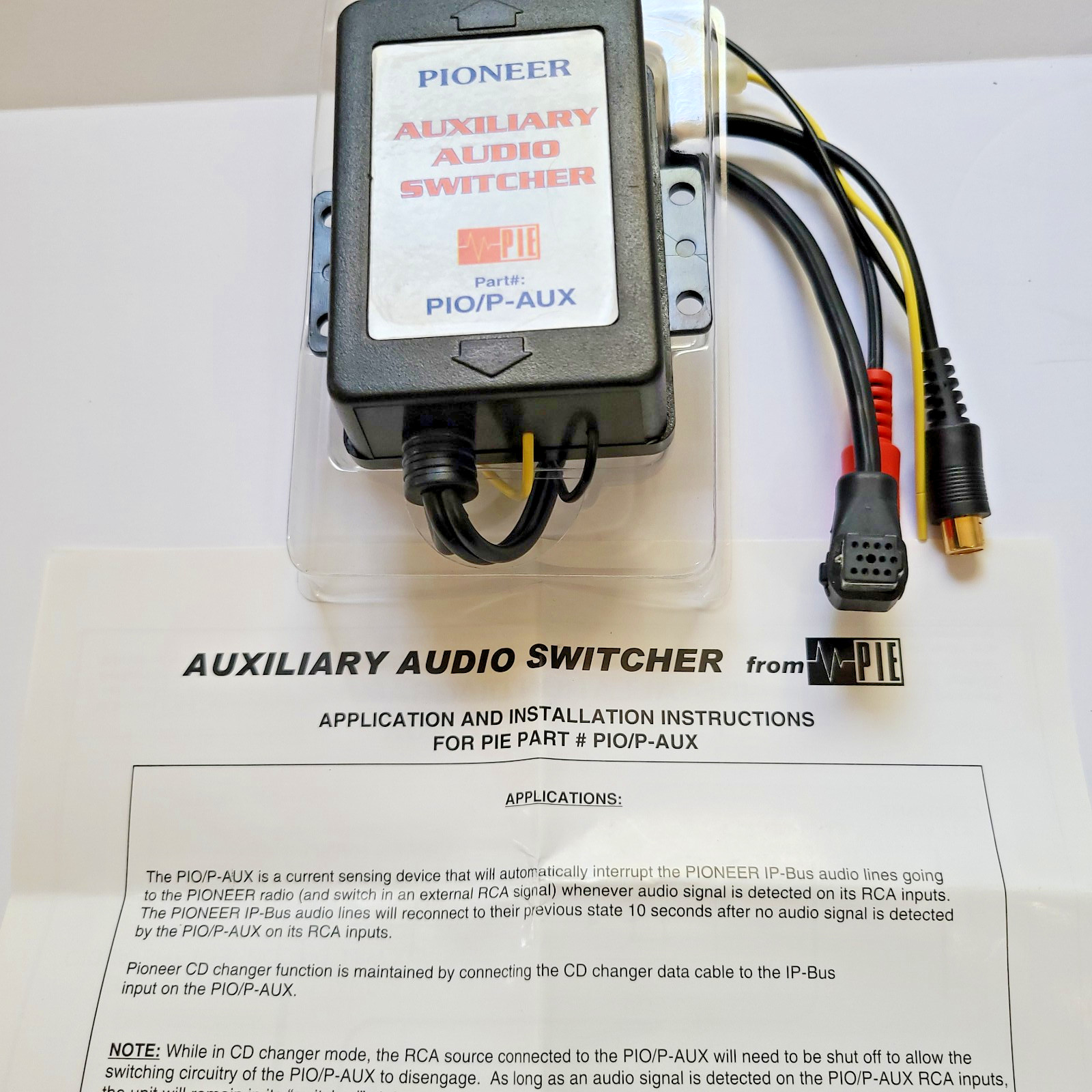 Precision Interface Electronics Pioneer Auxiliary Audio Switcher PIO/P-AUX - NOS