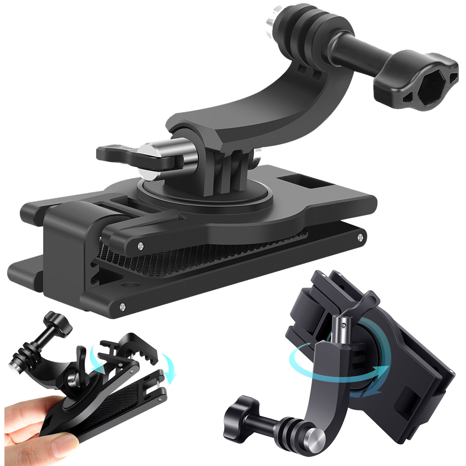360° Rotation Backpack Shoulder Chest Strap Mount Clip for GoPro Insta360 DJI