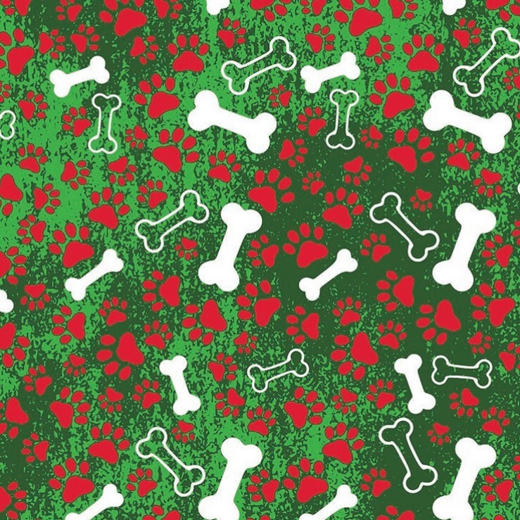 Christmas Bandanna (Holiday Bones) Dog Animal Print 22" x 22" Hav-A-Hank