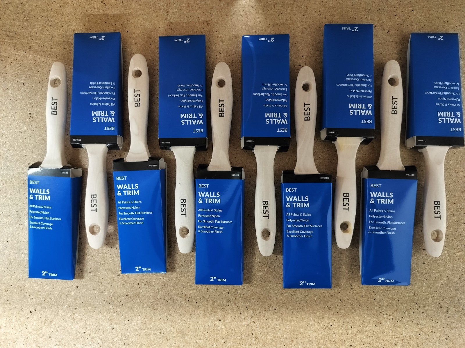 Best Walls And Trim 2” Paint Brush - Pack Of 10.