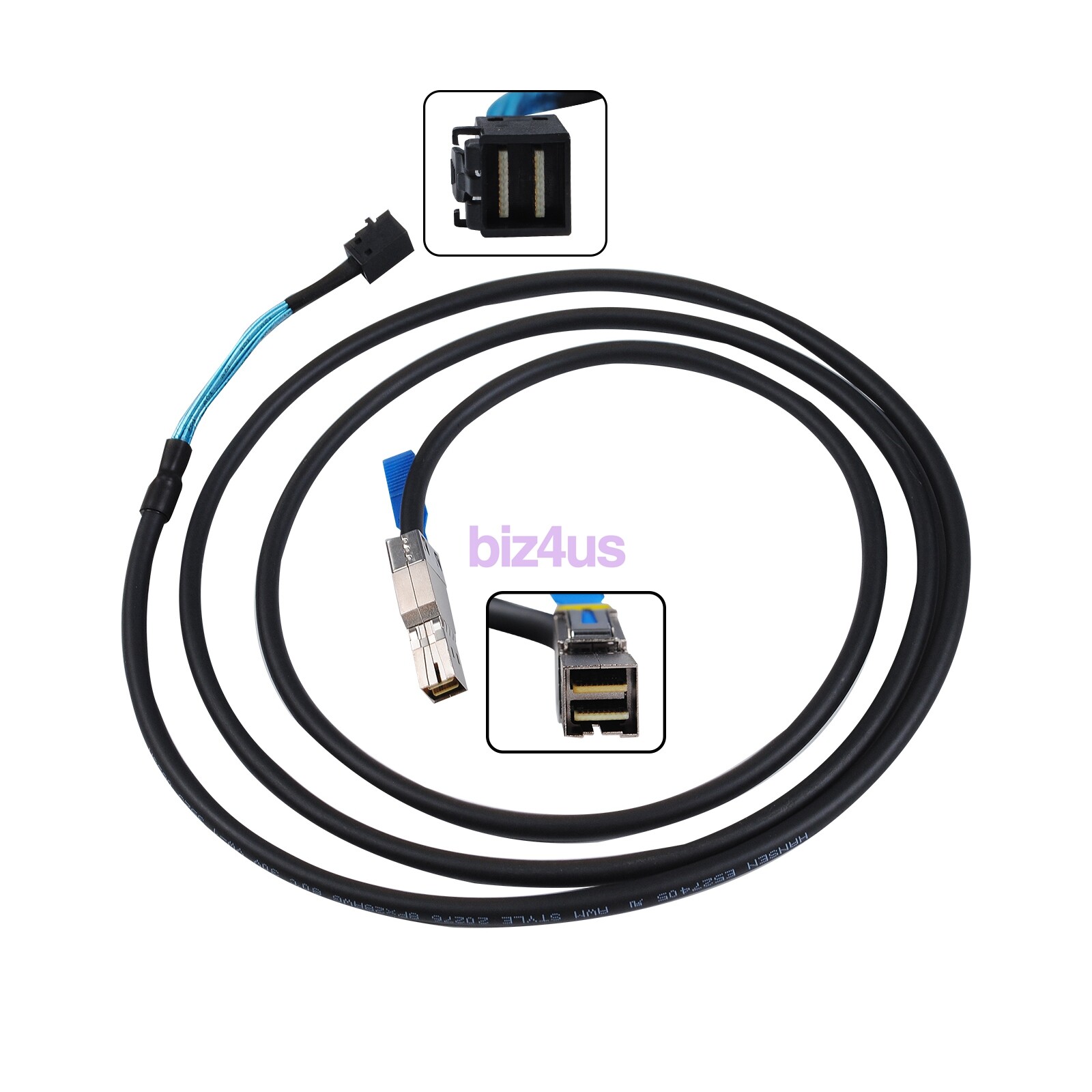 External HD Mini SAS SFF-8644 to Internal HD Mini SAS SFF-8643 Cable 12Gb/s 2M