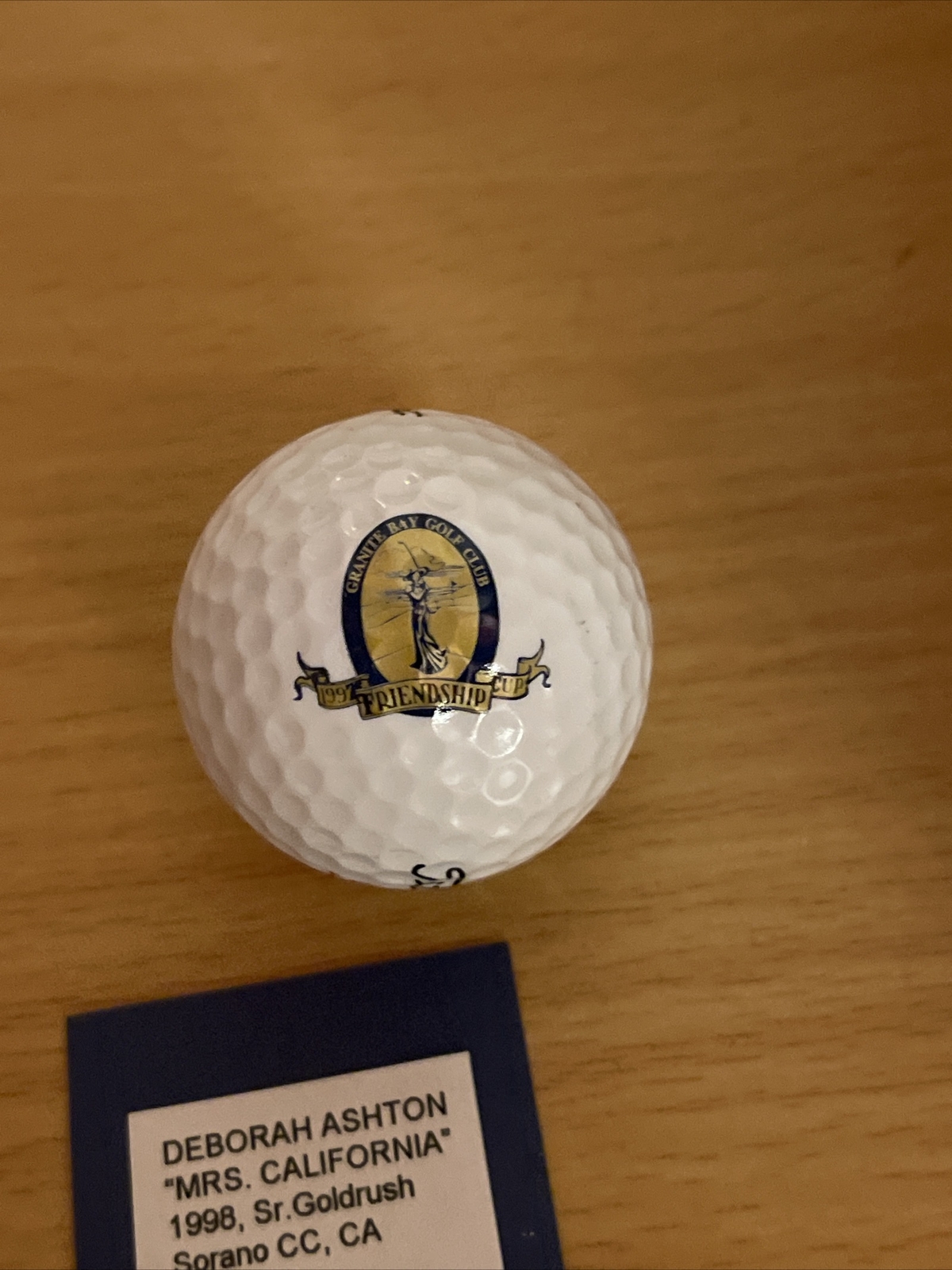 deborah ashton Signed Autographed Golf Ball Signed At Tournament With Case