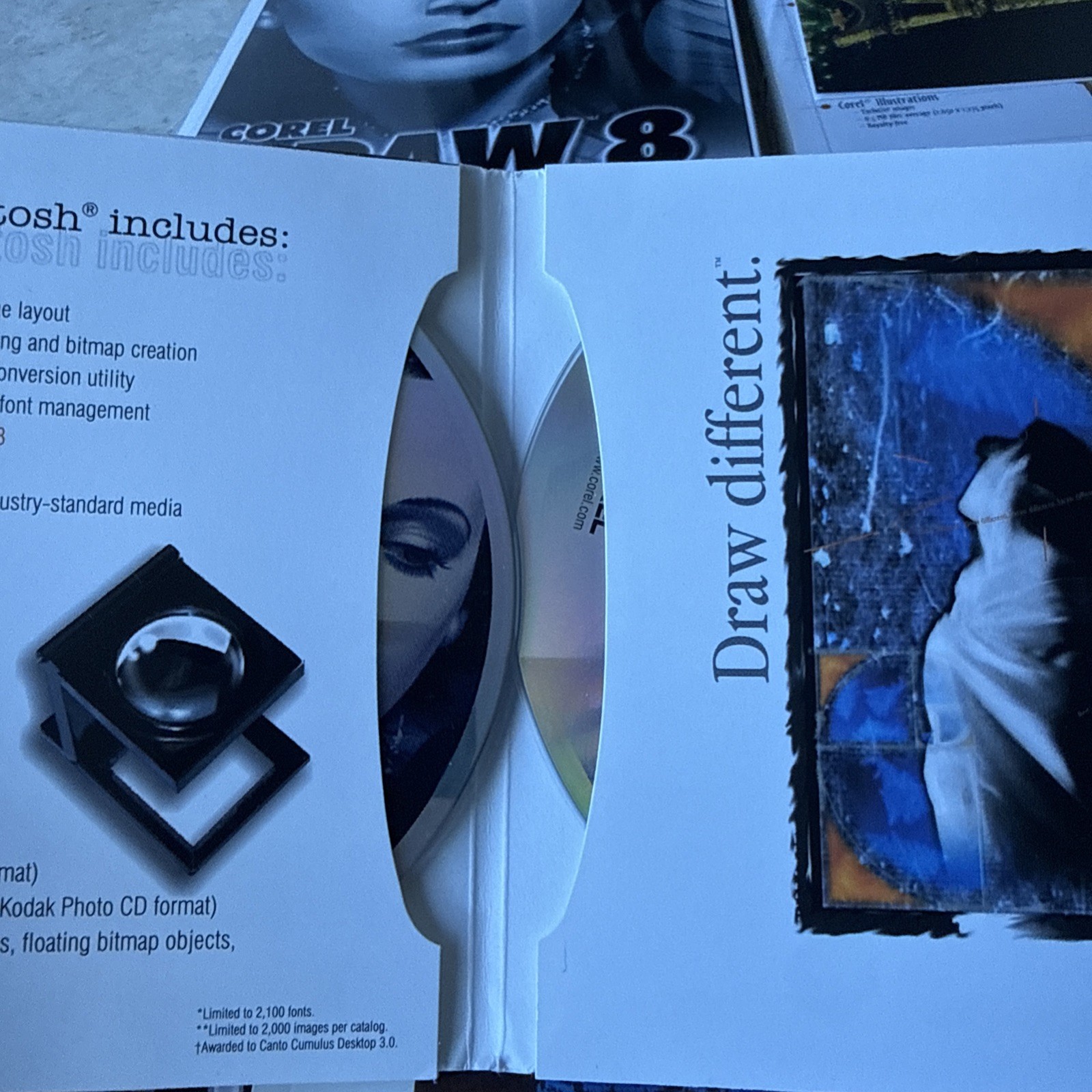 Corel Draw 8 Power Macintosh Software Complete CDs & User Manuals