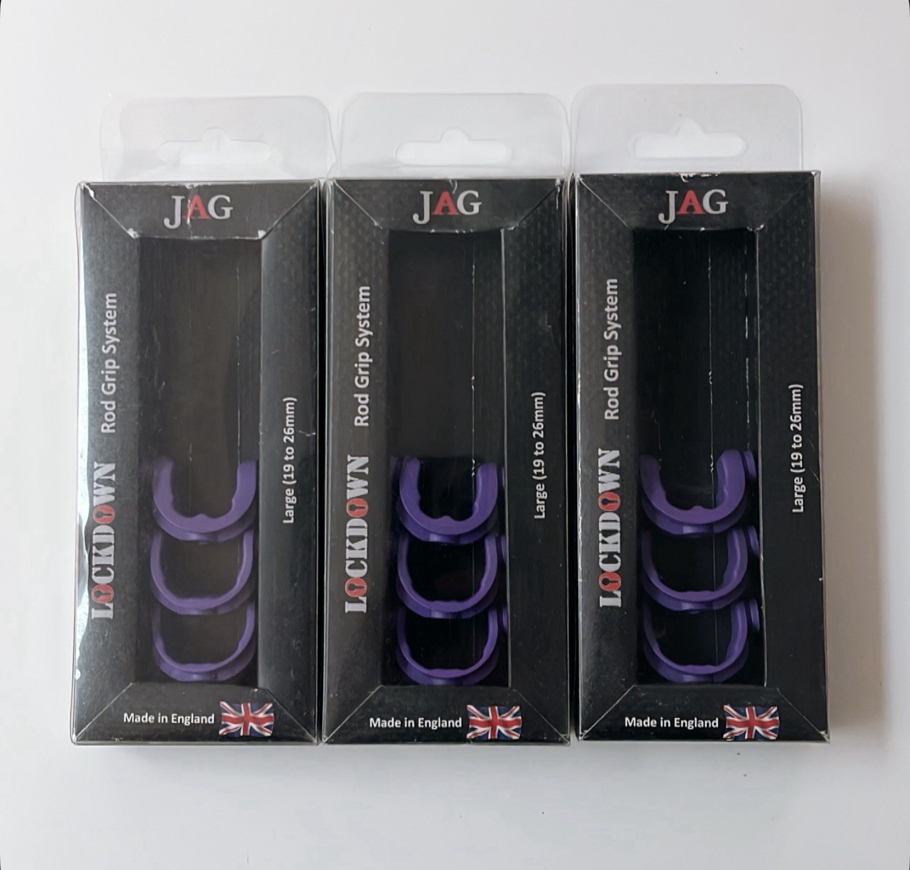 9 JAG Products Lockdown Large Purple Interchangeable Soft Grip Inserts