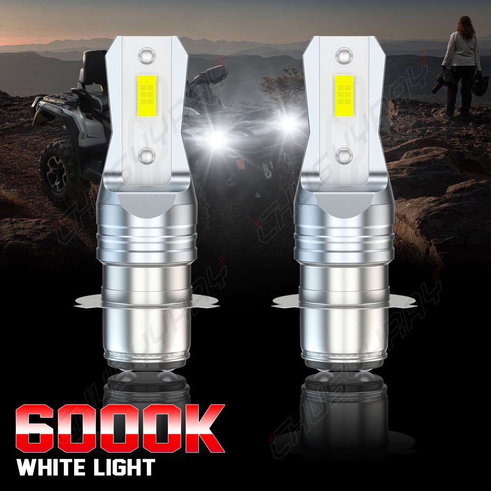 FOR Honda Rincon 650 680 2003-2015 Pair H6 LED Headlight Light Bulbs 6000K White
