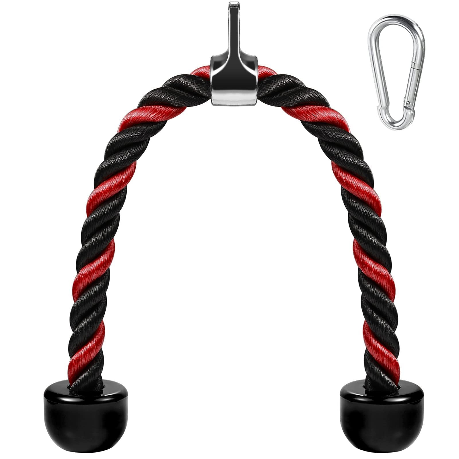 Deluxe Tricep Rope Cable Attachment for Gym Workout - 27 & 36 Inch Length