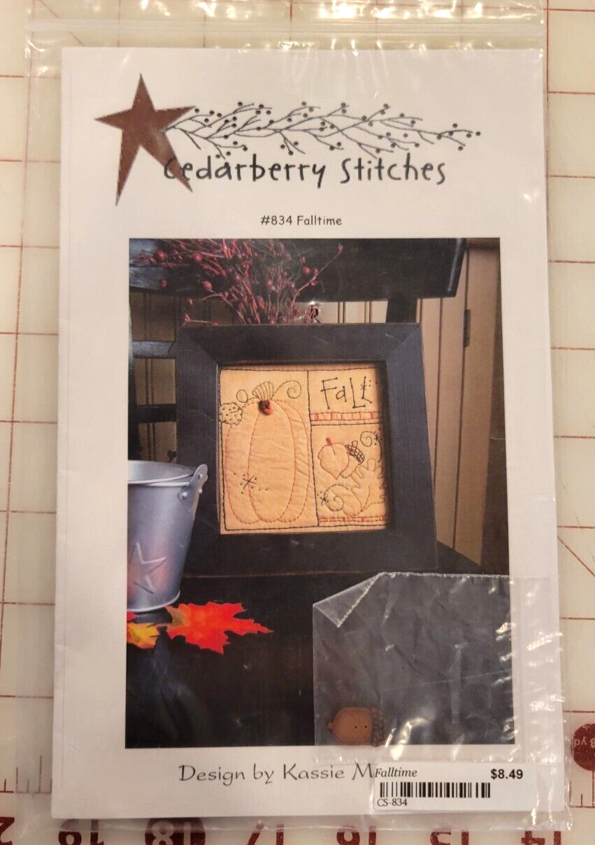 Cedarberry Stitches Embroidery Pattern #834 Fall