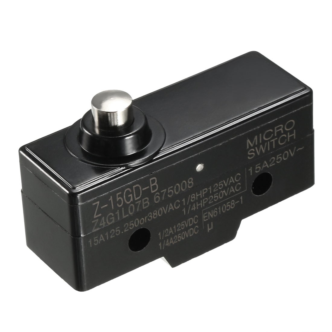 Z-15GD-B 1NO + 1NC-Short Reed Snap Button Lever Type Micro Switch