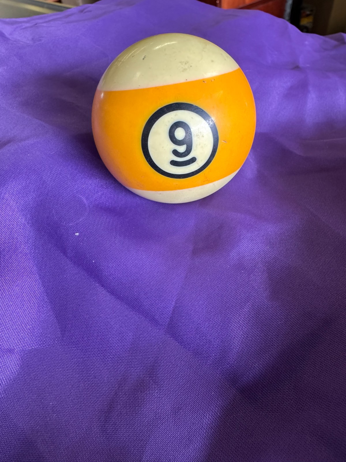 Vintage Black Ring / Circle Billiard Ball Replacement #9