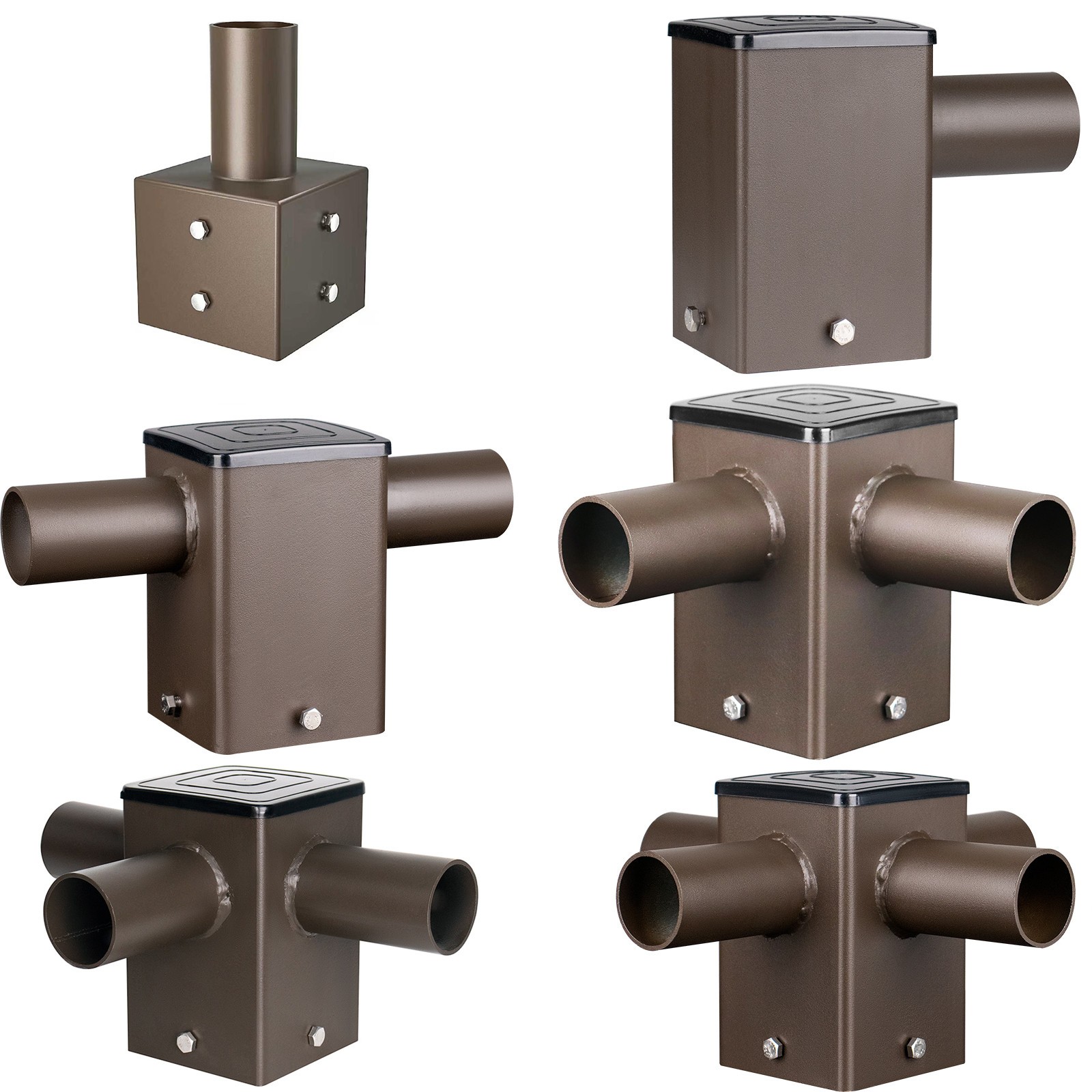 4" Square Pole Top Tenon Adapter with 2-3/8" OD Tenon for LED Parking Lot Lights