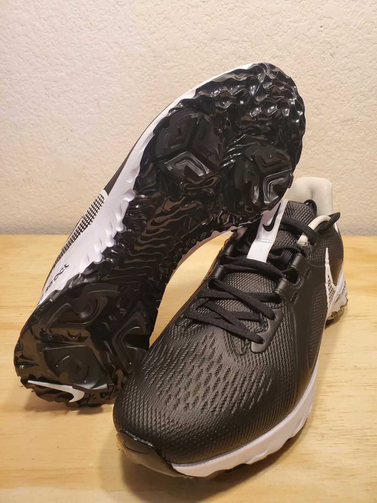 Nike Men React Infinity Pro 10 Golf Shoes Black White Size 8.5 CT6620-003
