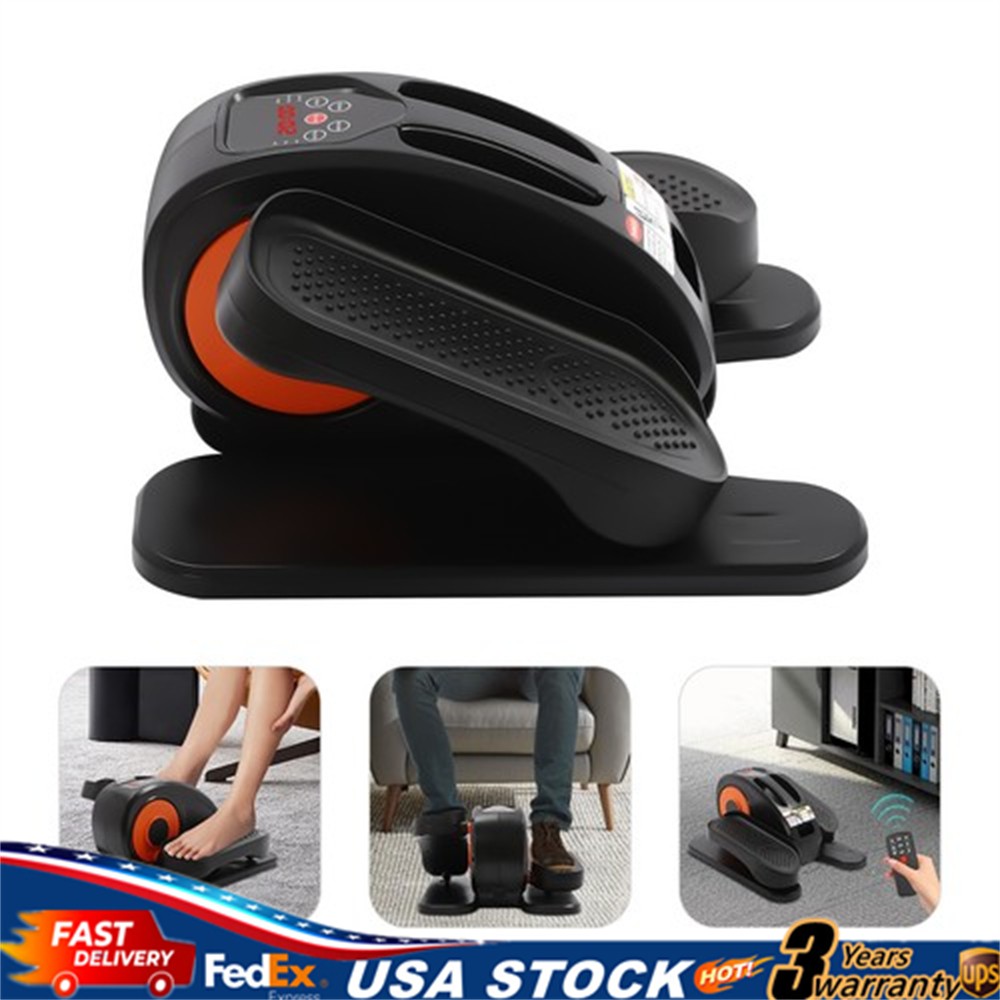 Under Desk Elliptical Machine Home Electric Seated Leg Pedal Exerciser w/ Remote