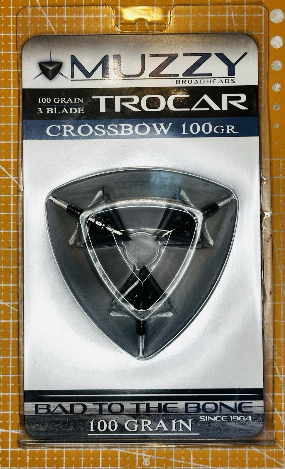 Muzzy Trocar 100gr 3-Blade Fixed Broadheads Archery Hunting – NEW