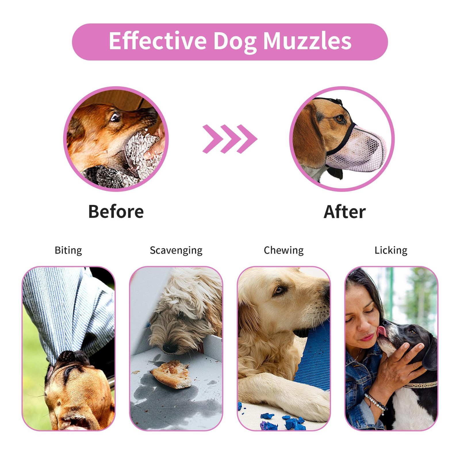 Dog Muzzle, Breathable Soft for Extra Small Dogs to Anti & Prevent Barking Bi...