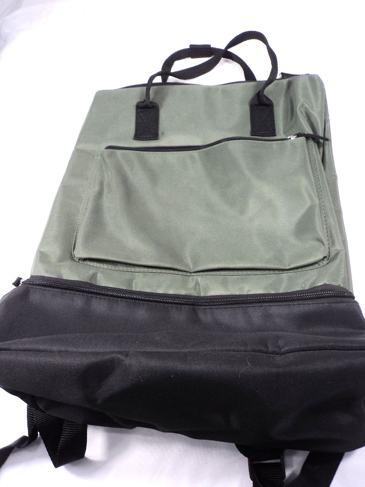 DSW Olive Green and Black Backpack with a Dedicated Shoe Compartment