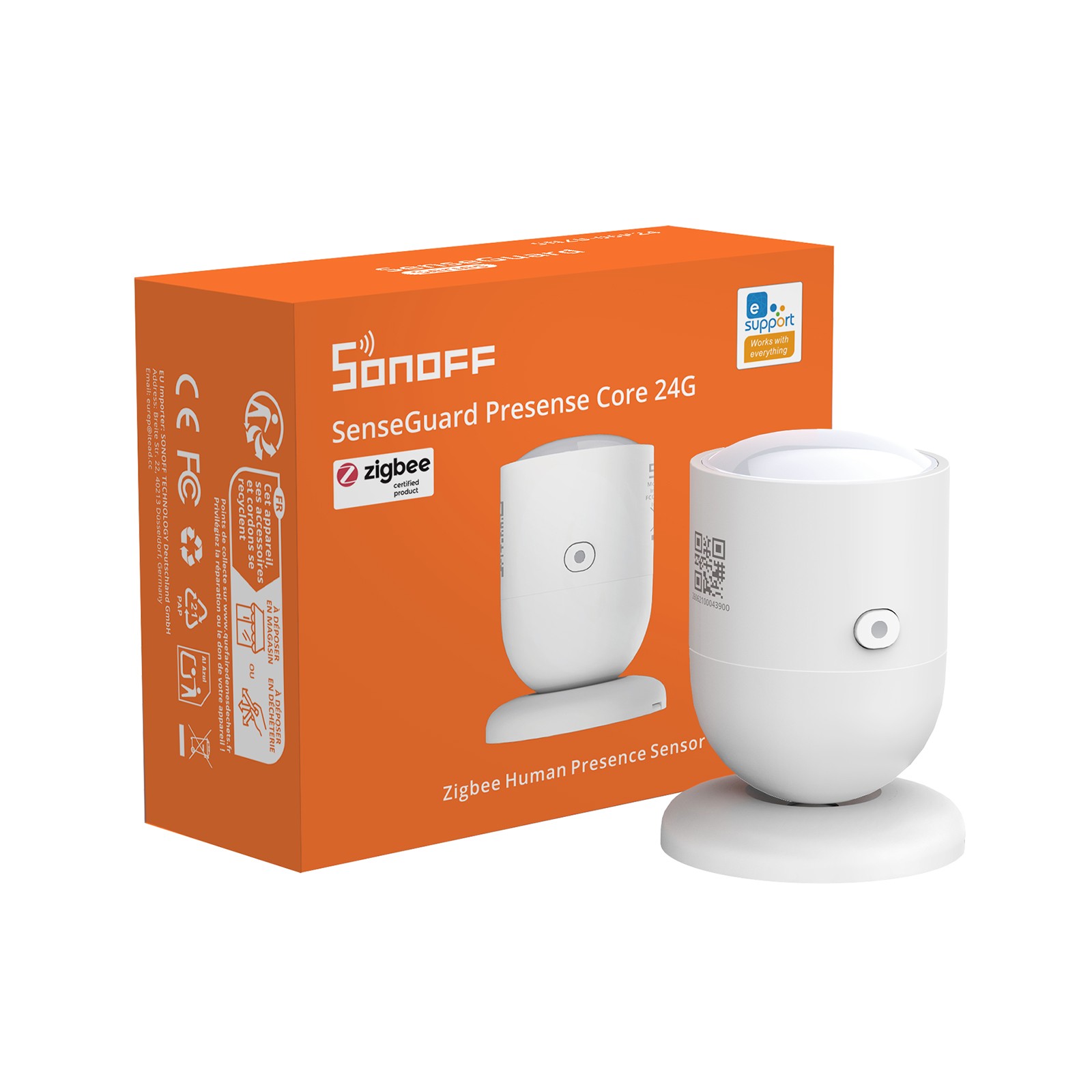 SONOFF Zigbee 3.0 Presence Sensor with 24GHz mmWave Radar, Human Motion Detector