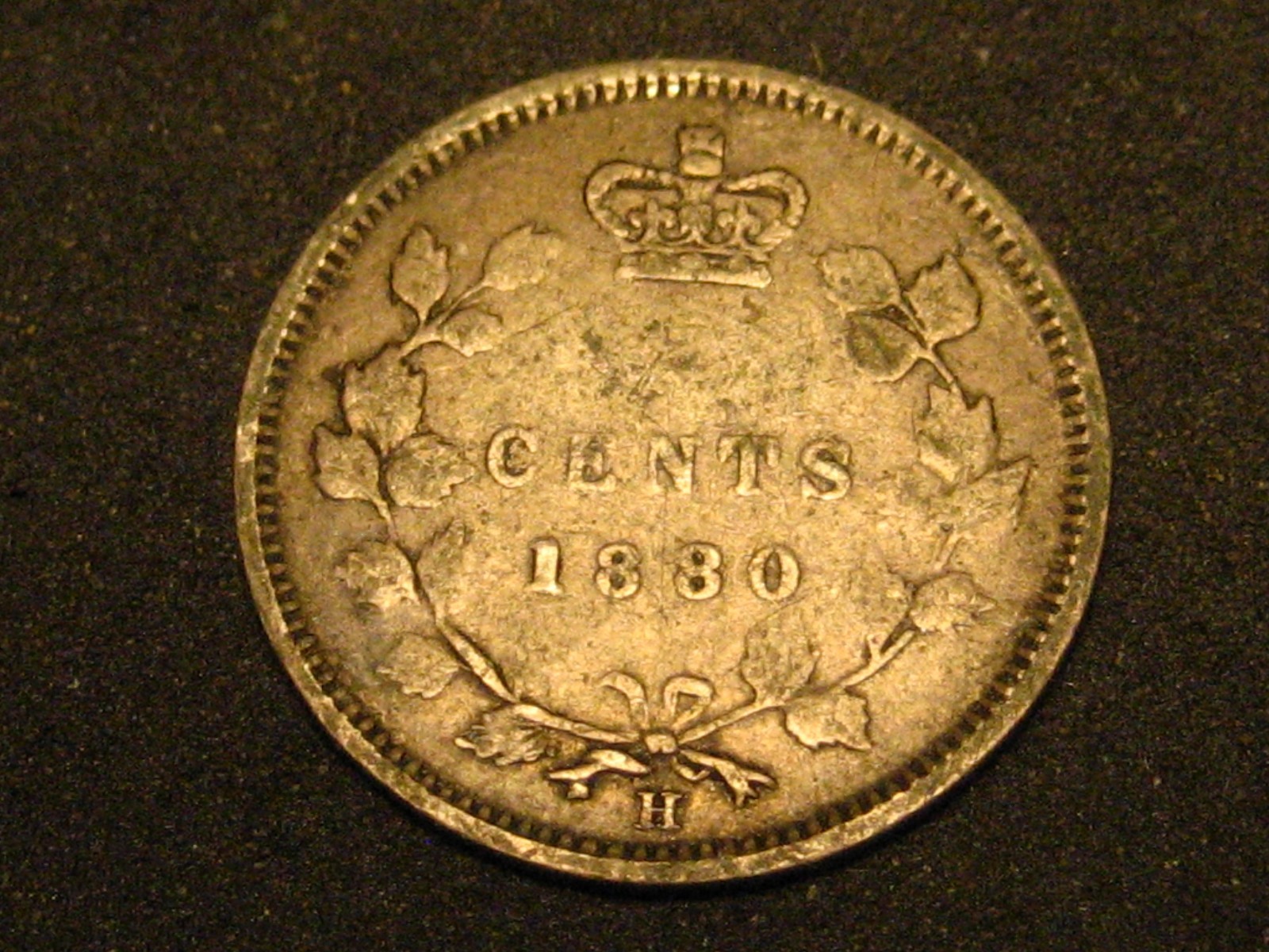 1880 H Canadian 5 Cent Silver Obv. 3 #2