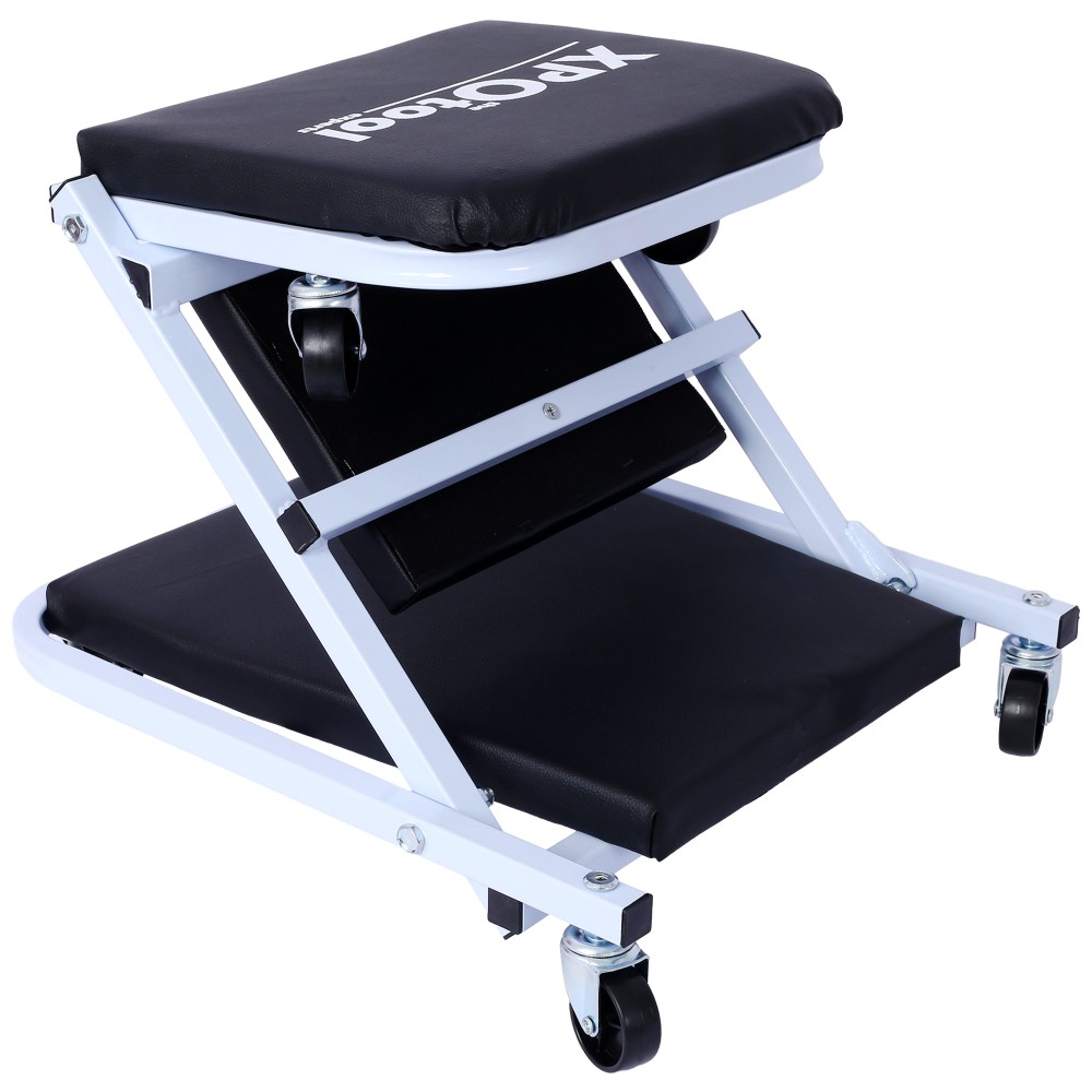 Foldable Mechanic Z Creeper 36" 2 in 1 Auto Repair Rolling Stool 300 LBS