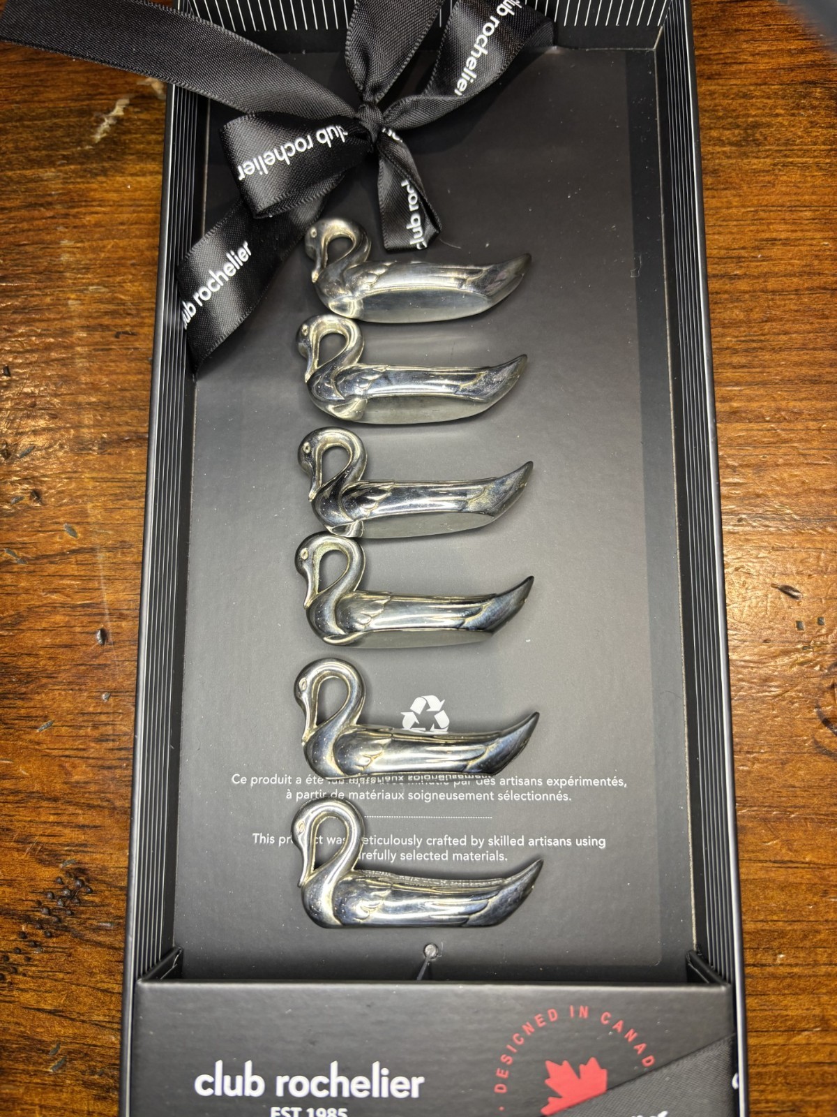 Set of 6 Art Deco Silverplate Swan Knife Rests - Tableware