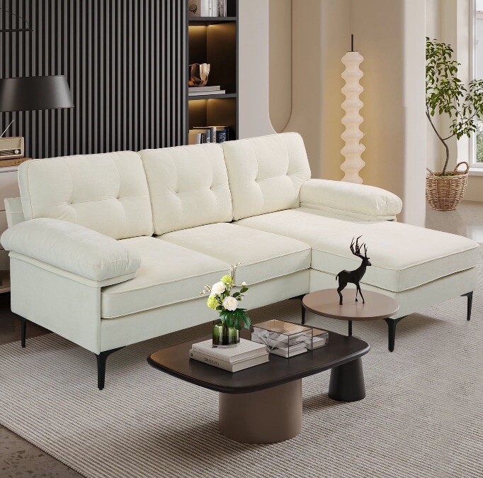 Convertible Sectional Sofa Couch, Convertible L Shaped Couch, Reversible Chaise