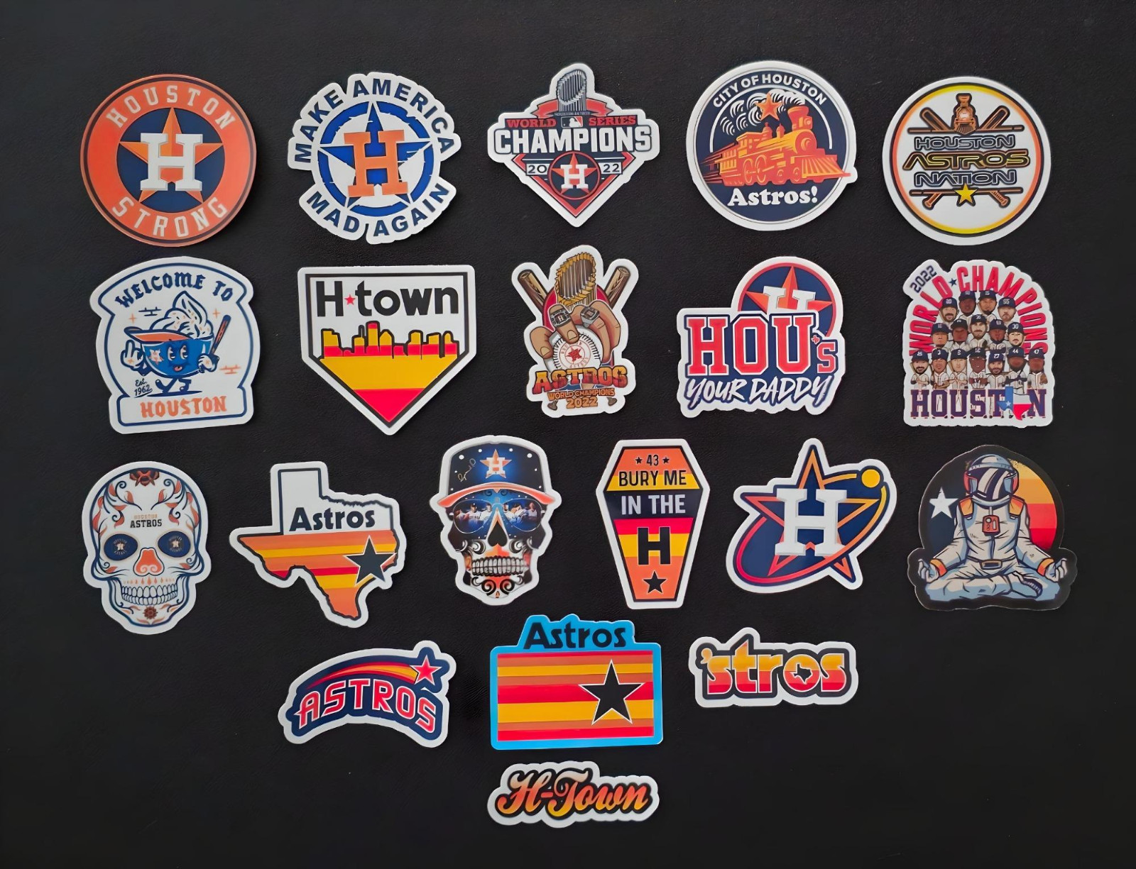 Houston Astros Inspired Stickers Baseball Vinyl Decals World Series Champions