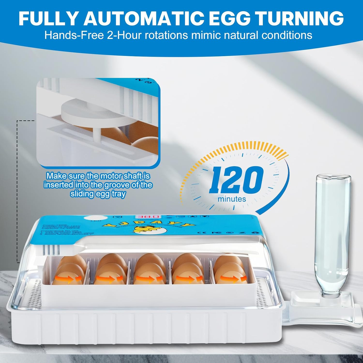 Incubators for Hatching Eggs 15-35 Eggs Incubator with Automatic Egg Turning and