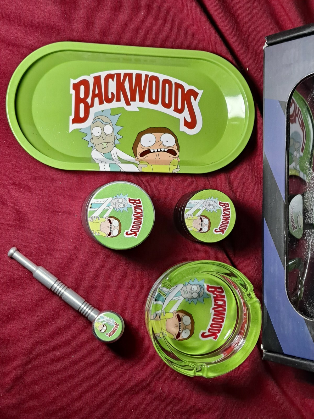 5 Pcs Smoker's Gift Set With Tray And Grinder