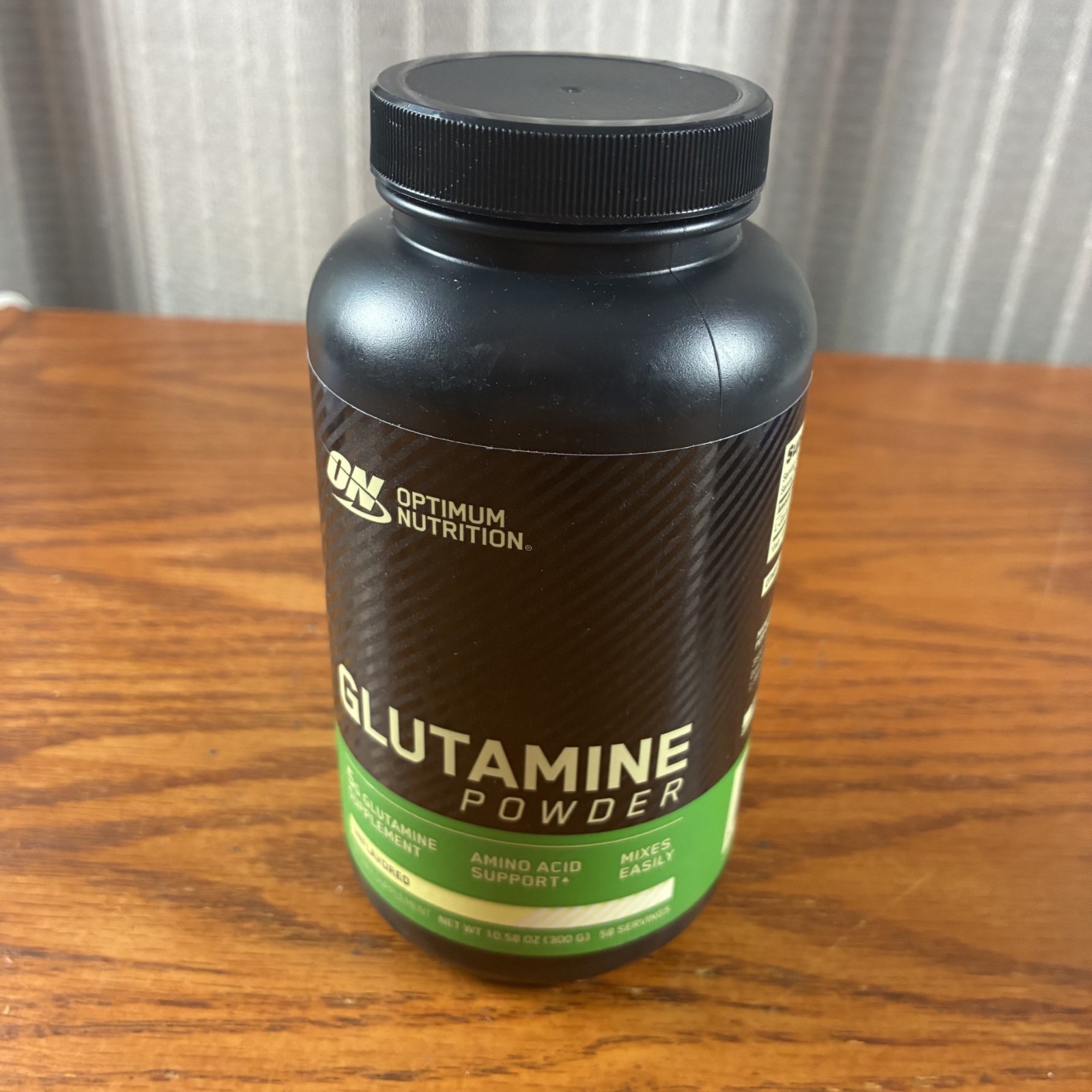 Optimum Nutrition Glutamine Powder Unflavored 10.58 oz 300 g Exp 06 07 2028