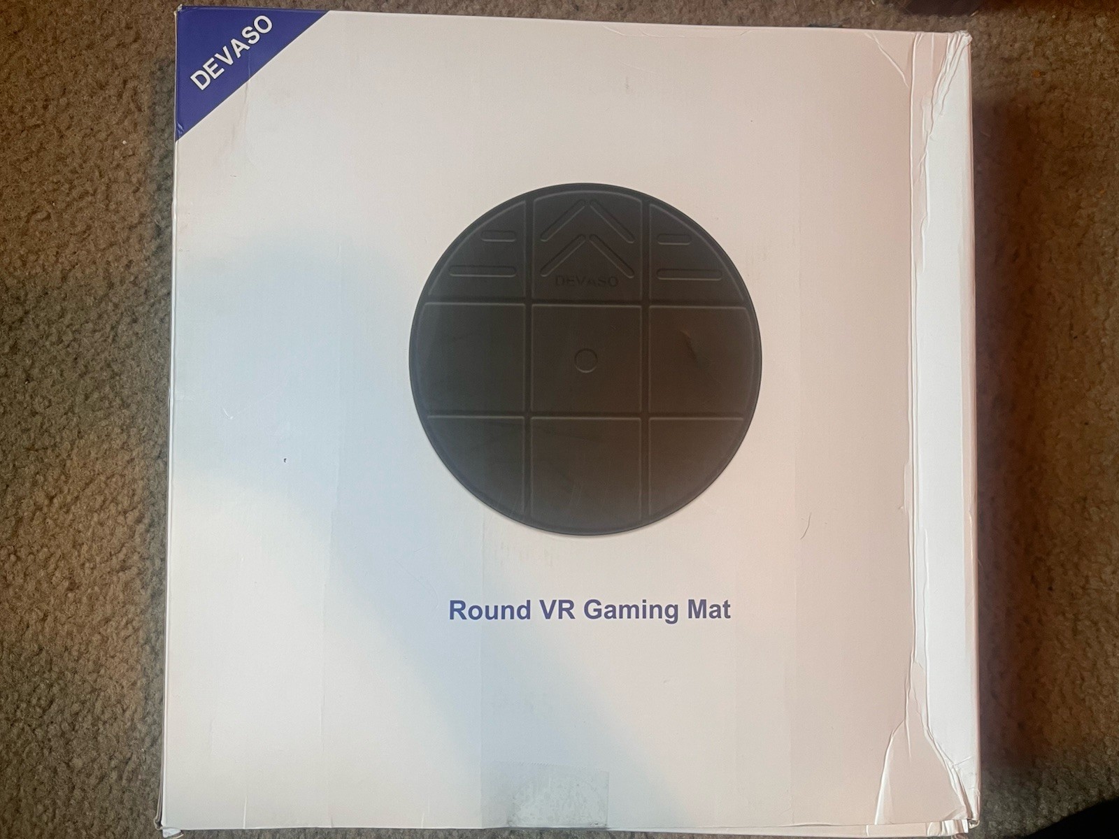 DEVASO Foldable VR Mat for Meta Quest 3S/Quest 3, Round Anti Fatigue Large Mat,