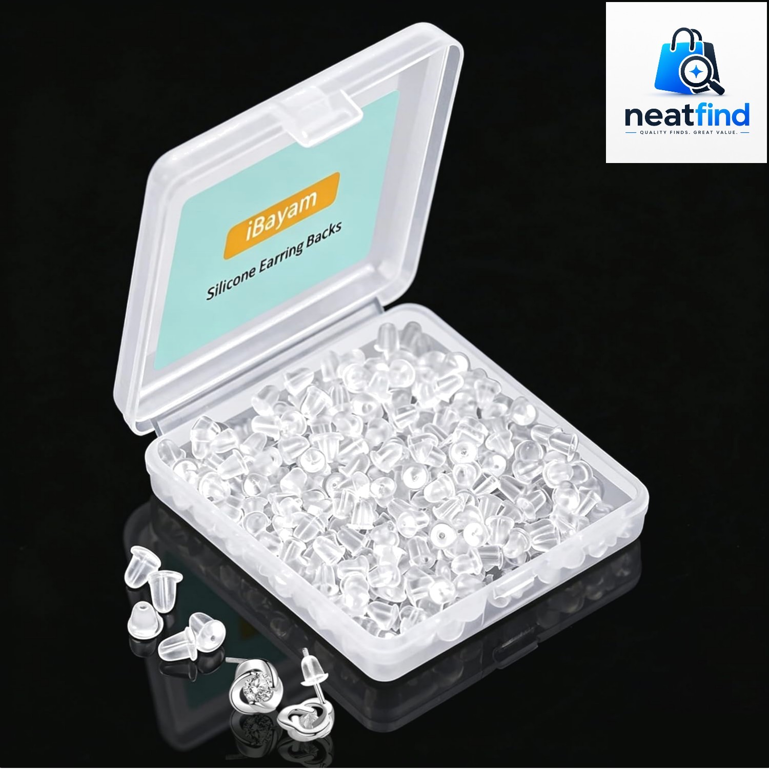 Silicone Earring Backs Earring Backings Soft Clear Ear Safety Back Pads Backs...