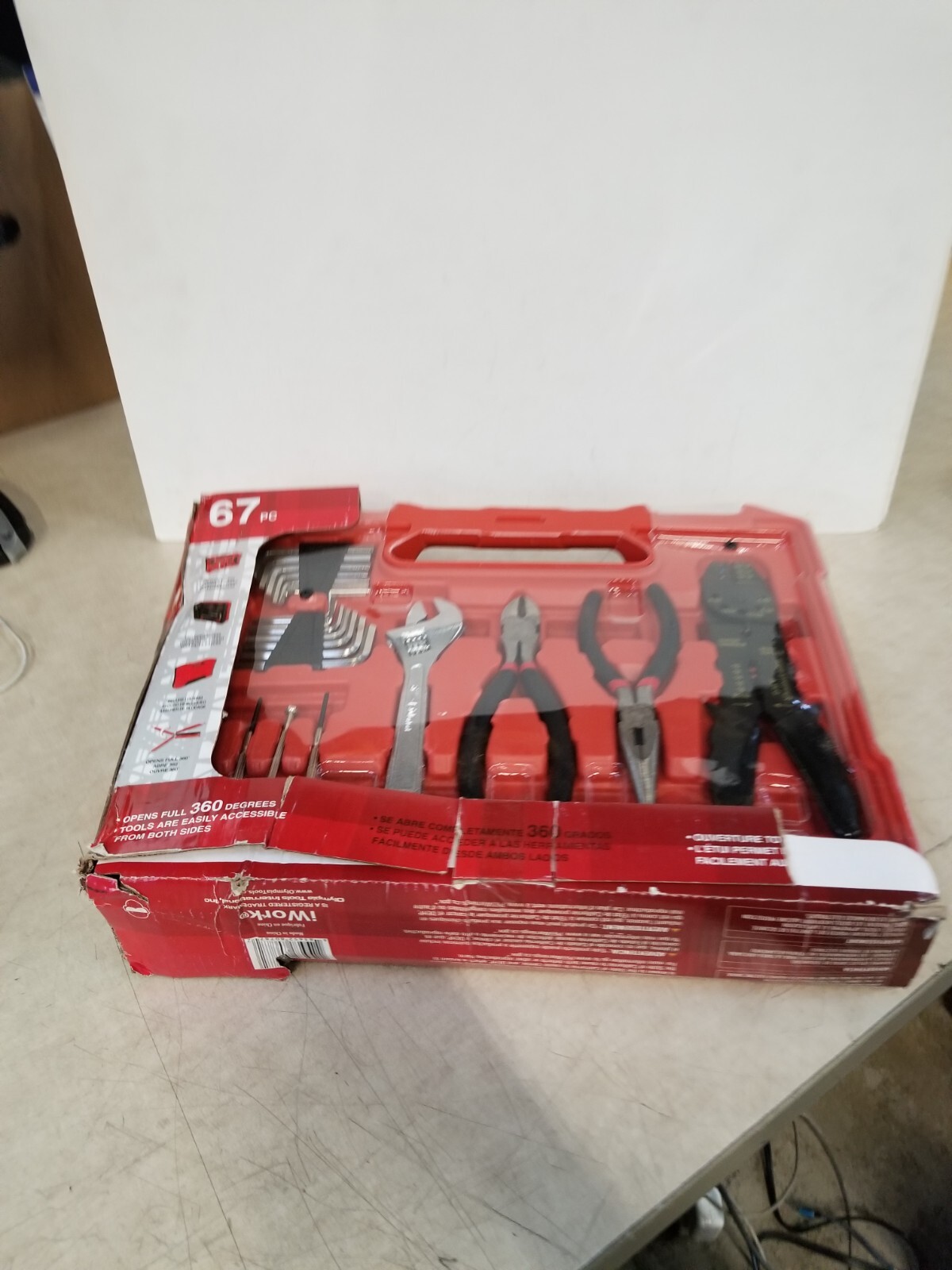 OLYMPIA TOOLS INTERNATIONAL IWORK 67 PIECE HOUSEHOLD TOOL SET