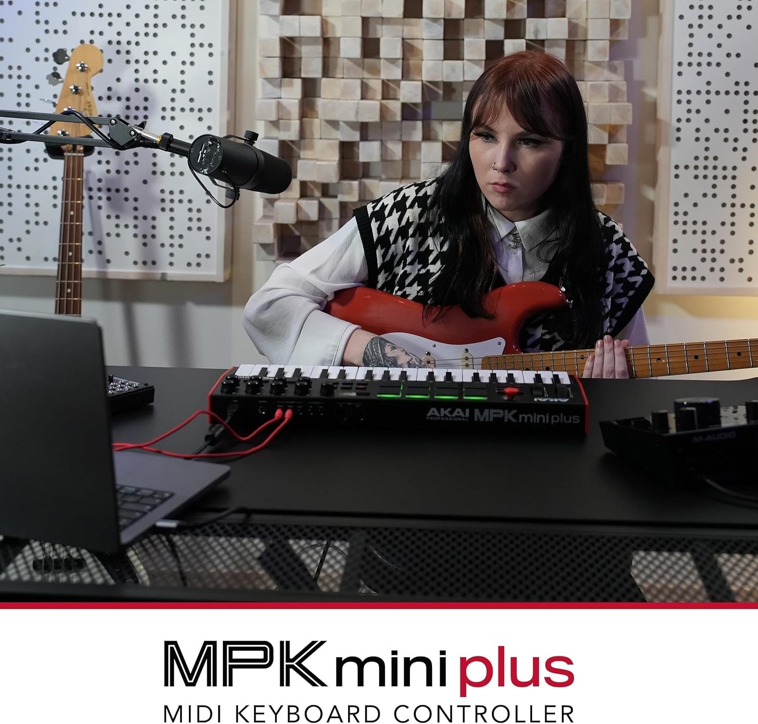 MPK Mini Plus - USB MIDI Keyboard Controller with 37 Mini Keys, 8 MPC Pads, S...