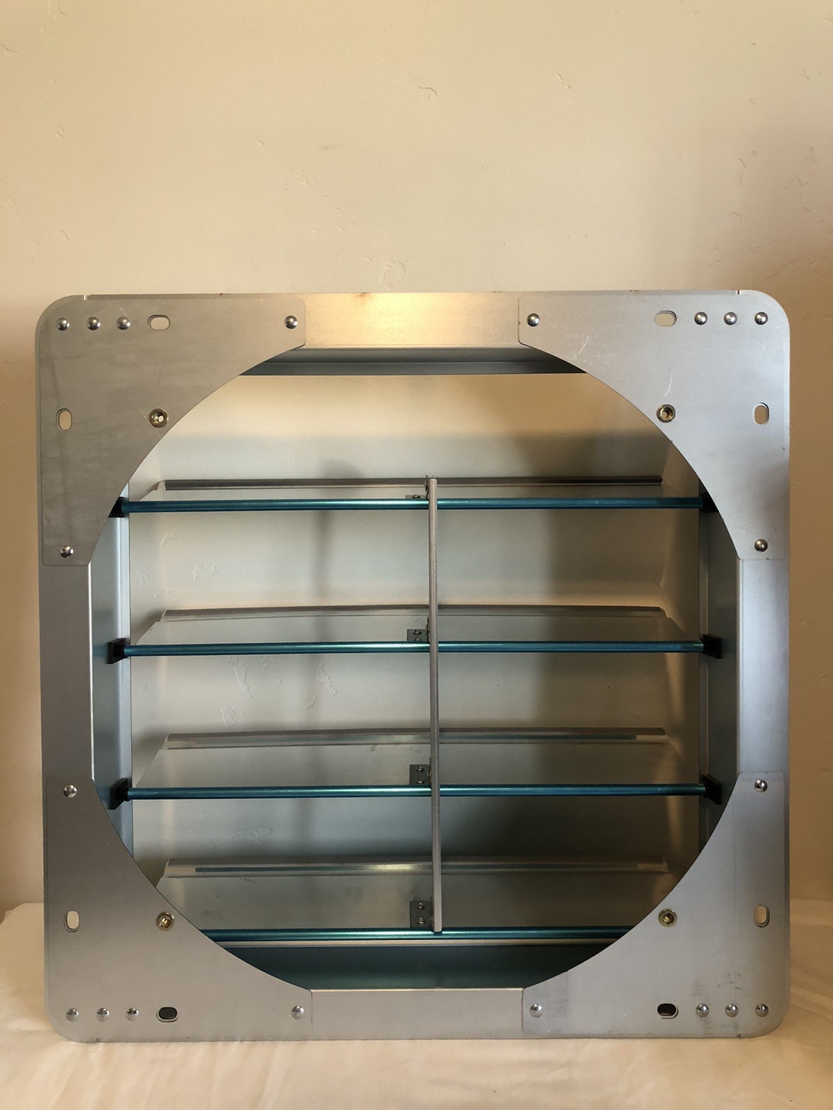 iPower 18-Inch Square Automatic Gravity Shutter Louver Vent Silver