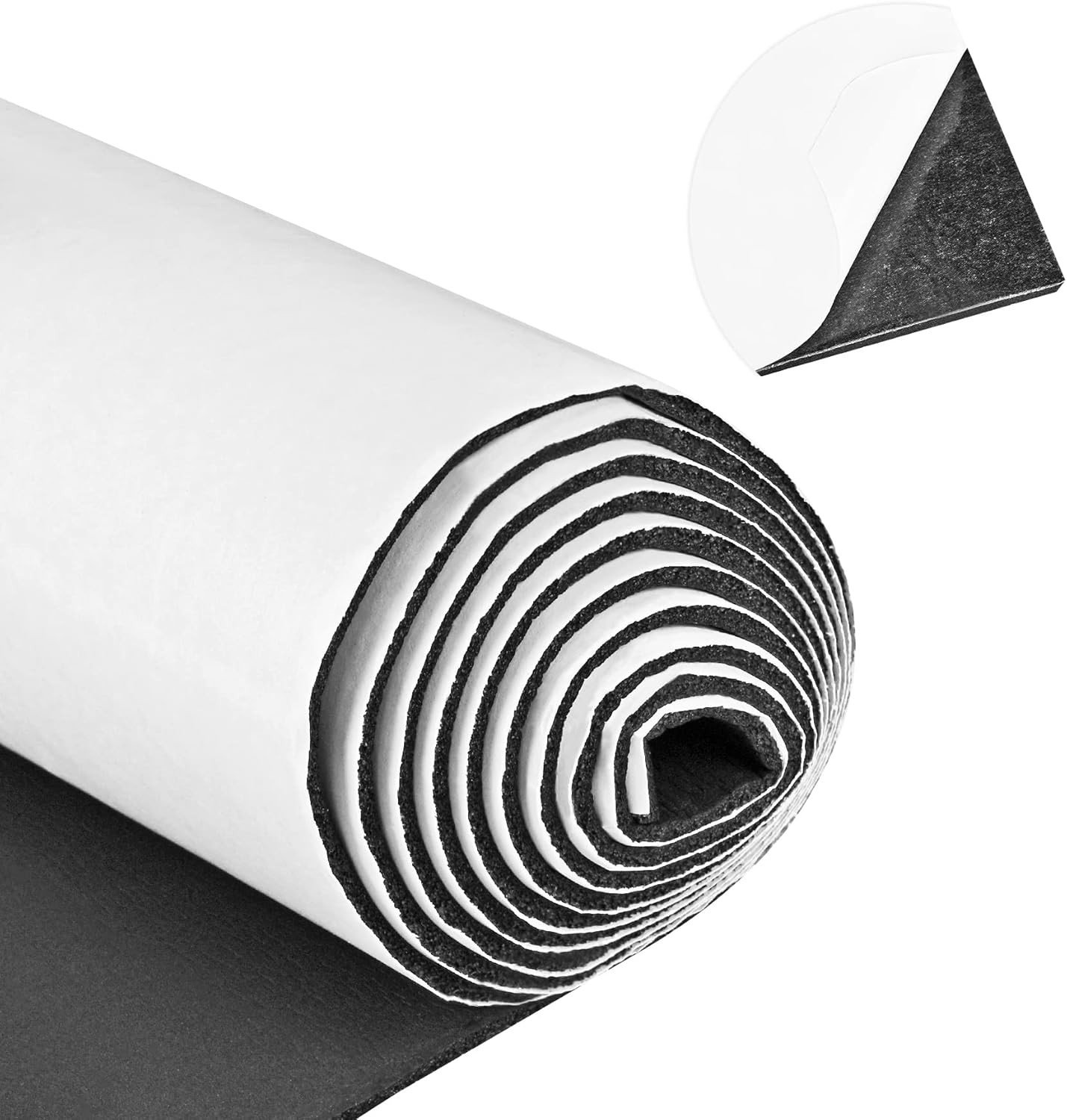 Neoprene Sponge Rubber Foam Sheets with Adhesive Backing, 12" x 60" x 1/16" B...