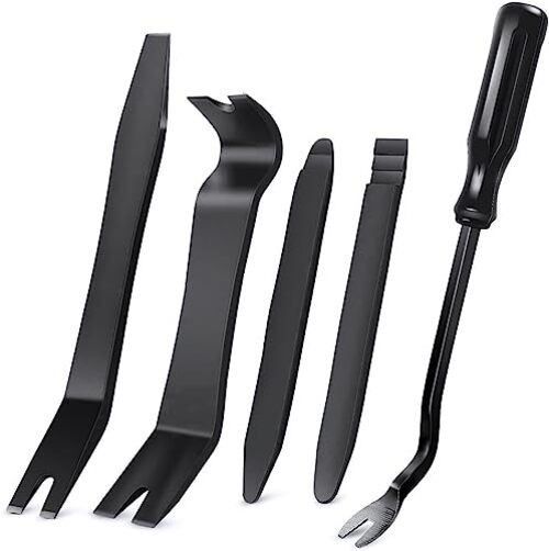 5 PCS Nylon Auto Trim Removal Tool Kit No-Scratch Removal Tool Kit 5Pcs Black