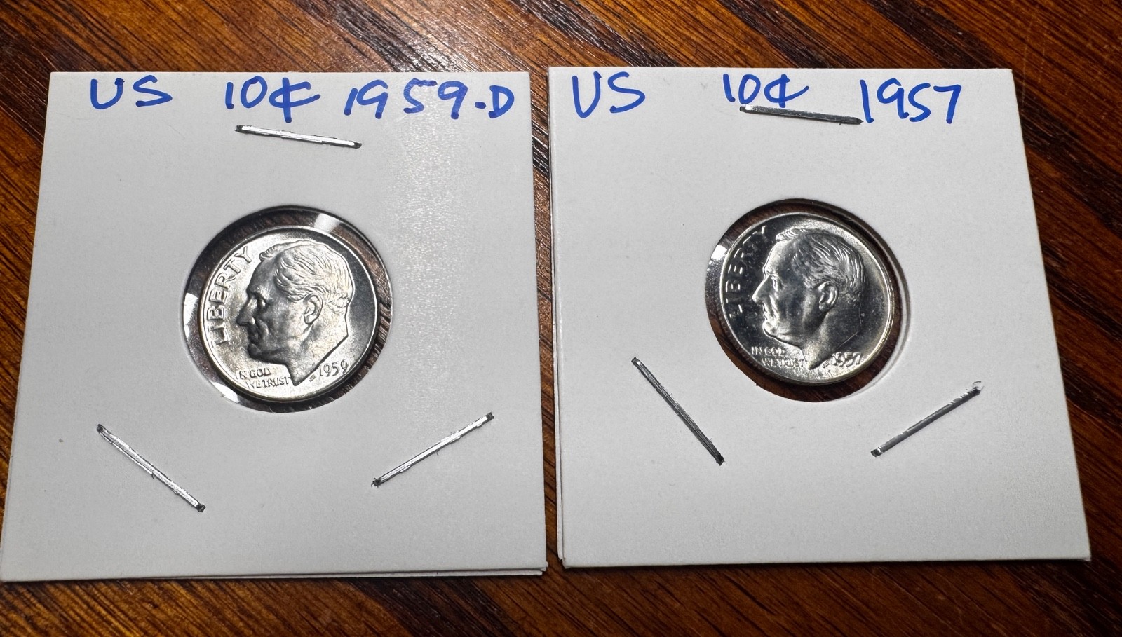 Lot 1957 & 1959-D Silver Roosevelt Dimes  BU Choice/Gem Unc original rolls