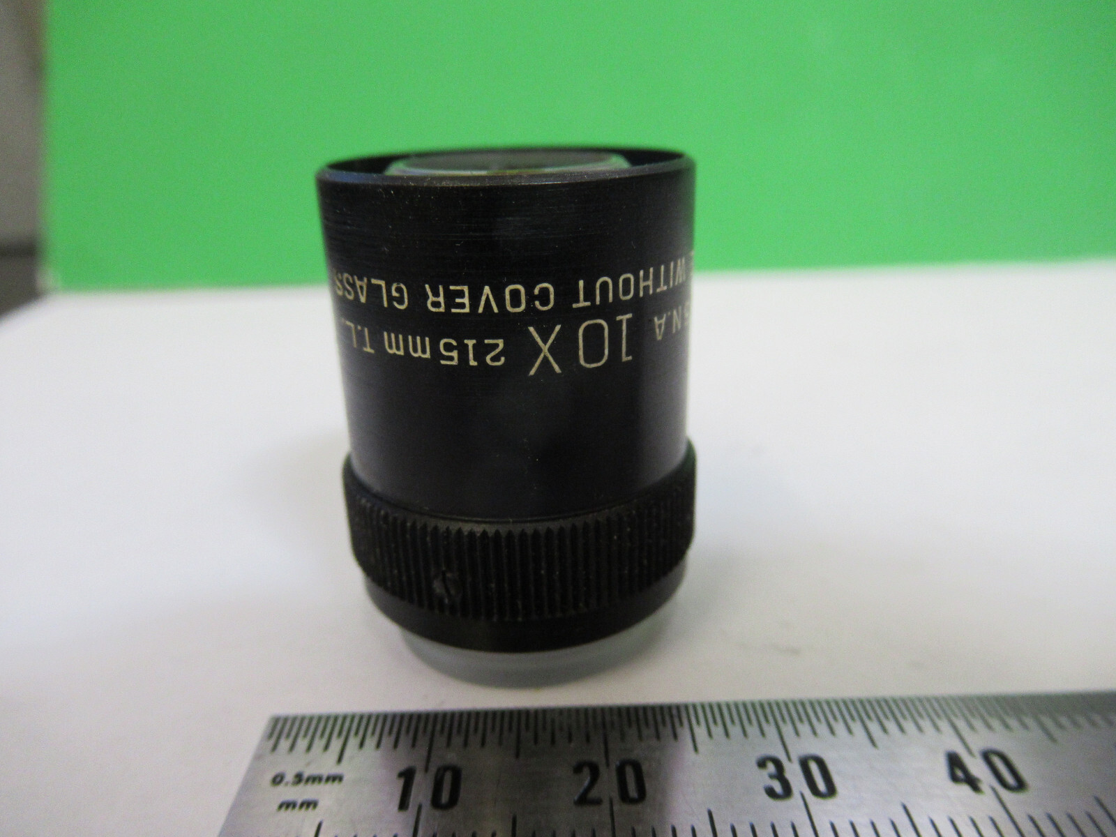 BAUSCH LOMB OBJECTIVE 10X /215mm OPTICS MICROSCOPE PART AS PICTURED &W4-A-58
