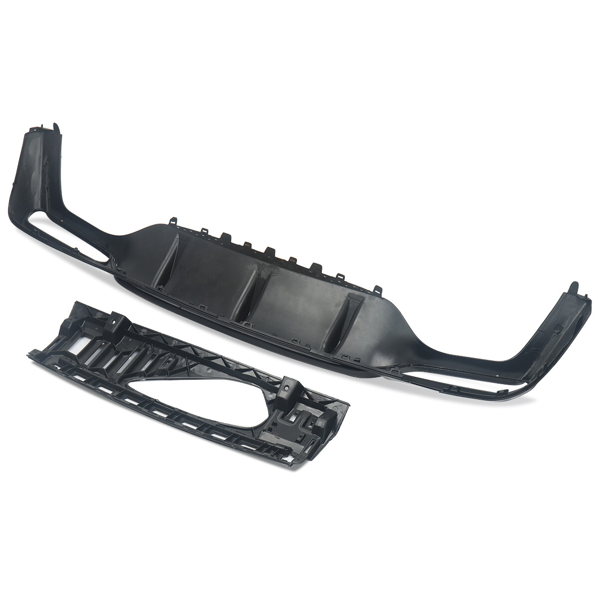 Rear Bumper Diffuser Lip W/ Exhaust Tips For 2016-2020 Benz W213 E300 E400 E43